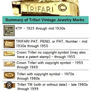 Trifari and acrown Trifari Items
